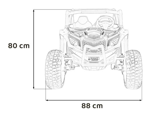 Buggy na akumulator UTV X3 Off-Road 4x4 - dvosjed - crni - Image 23