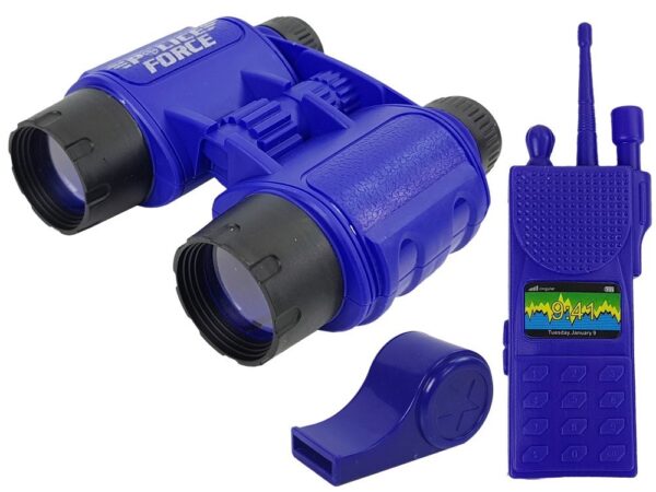 Police Set Gun Handcuffs Binoculars Whistle Watch Badge - Image 5