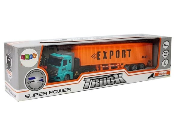 Remote Controlled 27 Mhz 1:48 Orange Delivery Truck - Image 5