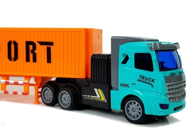 Remote Controlled 27 Mhz 1:48 Orange Delivery Truck - Image 3