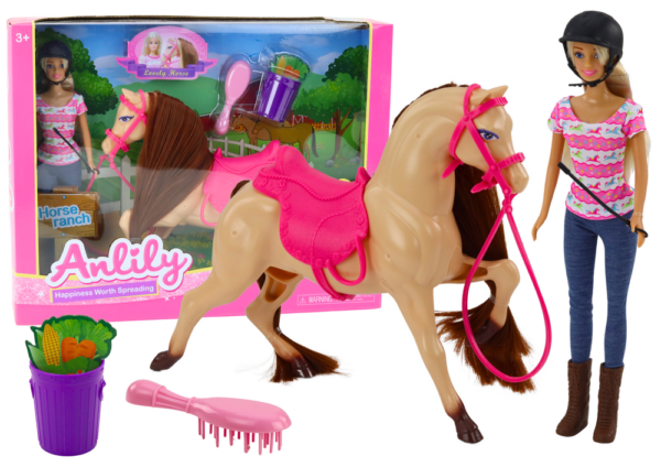 Anlily Jockey Doll Set Horse Accessories