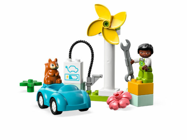 LEGO DUPLO Town Wind Turbine and Electric Car P6 10985 - Image 4