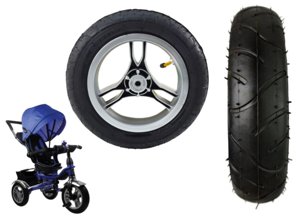 Plastic wheel with rubber tire (inflatable) PRO600 rear