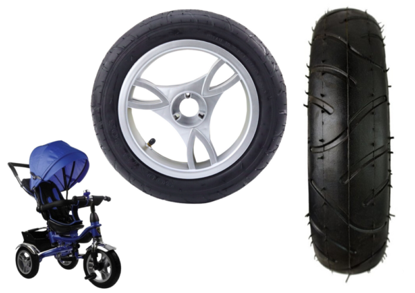 Plastic wheel with rubber tire (inflatable) PRO600 front