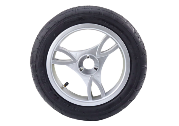 Plastic wheel with rubber tire (inflatable) PRO600 front - Image 3