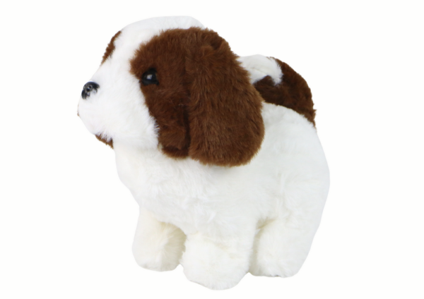 Walking Dog Interactive Toy Barking White and Brown Puppy - Image 2