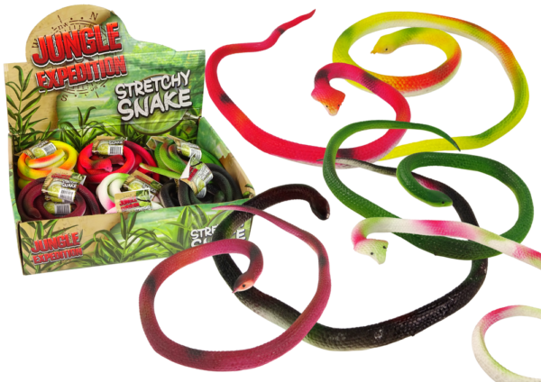 Artificial Rubber Snake Figure 65cm 3 colours