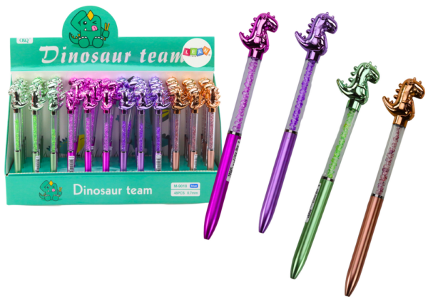 Dinosaur Ballpoint Pen Diamonds Blue Refill 0.7mm Mix