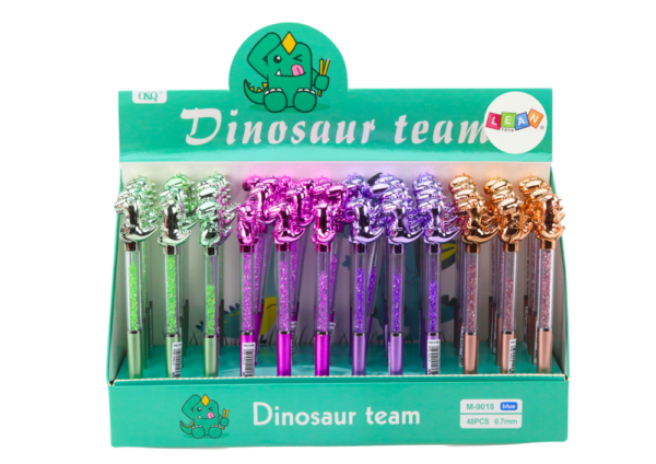 Dinosaur Ballpoint Pen Diamonds Blue Refill 0.7mm Mix - Image 4