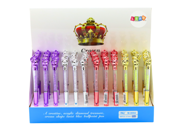 Crown Ballpoint Pen Diamonds Blue Refill 0.7mm Mix - Image 4