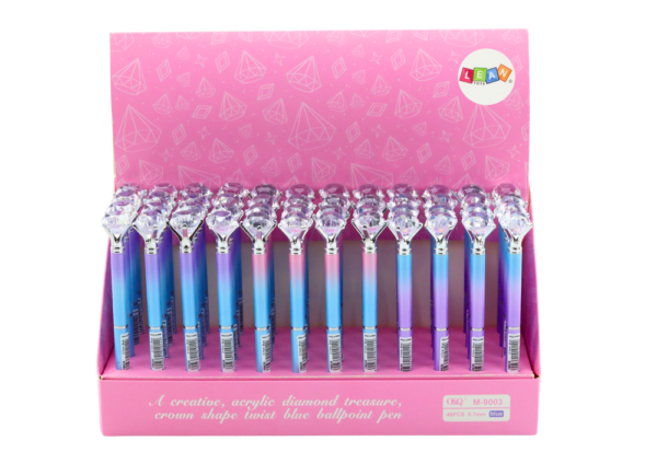 Diamond Ballpoint Pen Colorful Blue Refill 0.7mm Mix - Image 4