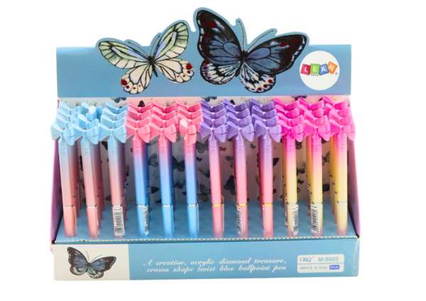 Pen with Bow Colorful Blue Refill 0.7mm Mix - Image 4