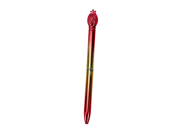 Pineapple Ballpoint Pen Shiny Gold Color Blue Refill 0.7mm Mix - Image 3