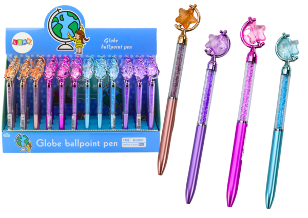 Ballpoint Pen With Star Diamonds Blue Refill 0.7mm Mix