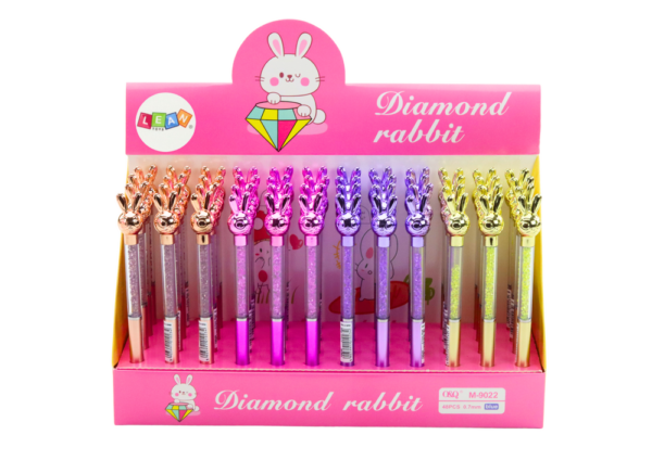 Ballpoint Pen with Hare Diamonds Blue Refill 0.7mm Mix - Image 4