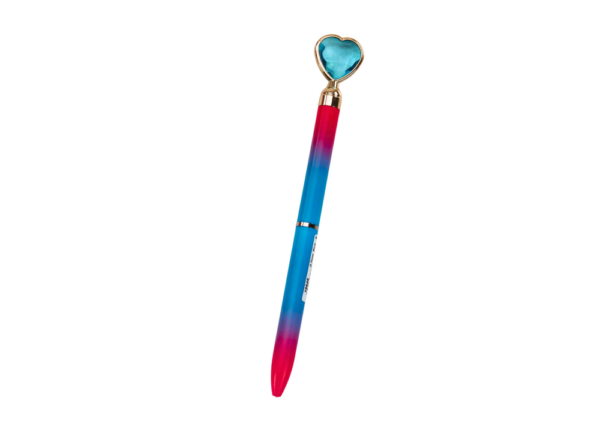 Diamond Ballpoint Pen Shiny Blue Refill 0.7mm Mix - Image 3