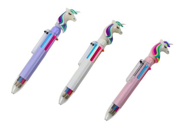 Multicolor Unicorn Automatic Pen 6 Colors Mix - Image 2