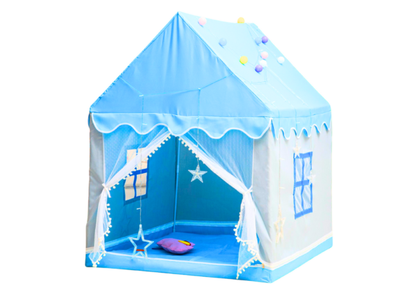 Children's Portable Folding Playhouse Tent Blue - Image 2