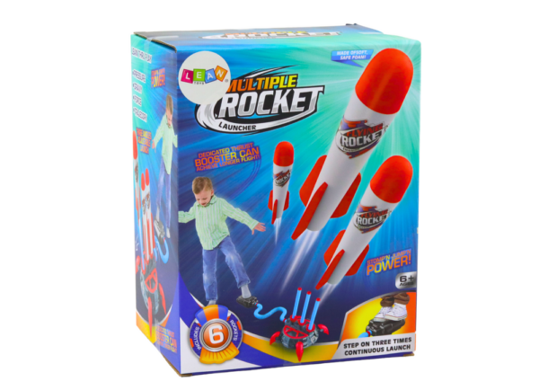 Triple Launcher Catapult Foam Rocket Push Up Game - Image 5