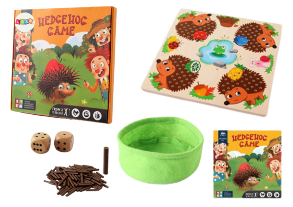 Hedgehog Board Game Logical Learning to Count Wooden