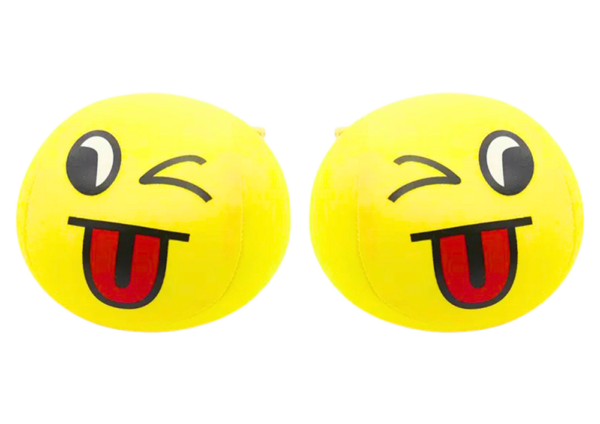 Soft Ball Smiley Emoji Ball Yellow 9cm