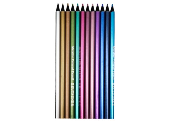 Metallic Pencils Round Soft Metallic Set of 12. - Image 2