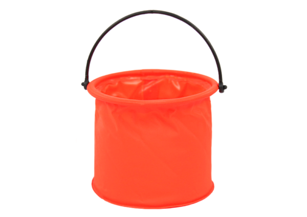 Folding Bucket Multifunctional PVC For Water Orange - Image 2