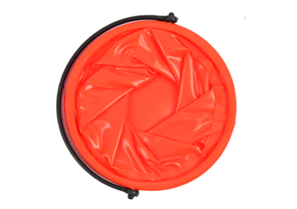 Folding Bucket Multifunctional PVC For Water Orange - Image 3