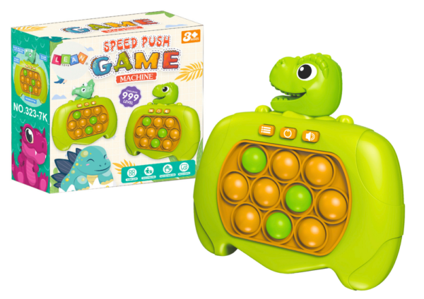 Pop-It Arcade Game Console 999 Levels Dinosaur Green B