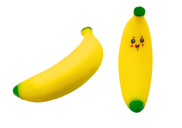 Banana Squishy Stretchy Rubber Yellow - Image 2