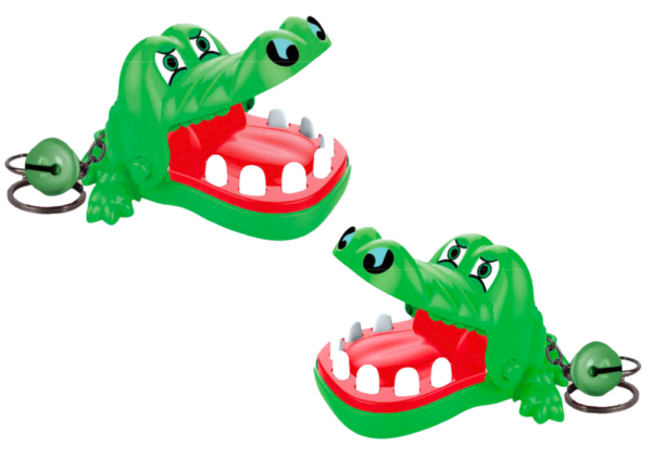 Biting Crocodile Keychain Bell Green - Image 2