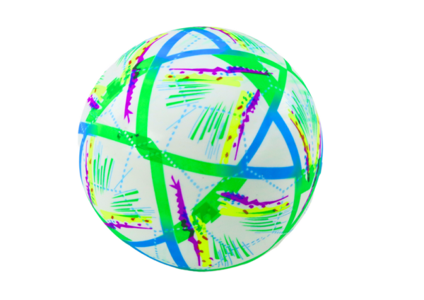 Rubber Ball Bright Patterns Green 24 Cm