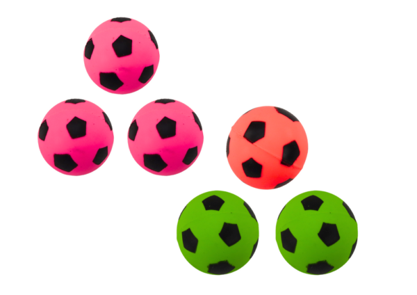 Set of 6 Rubber Football Balls - Image 2