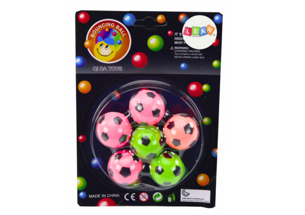 Set of 6 Rubber Football Balls - Image 3