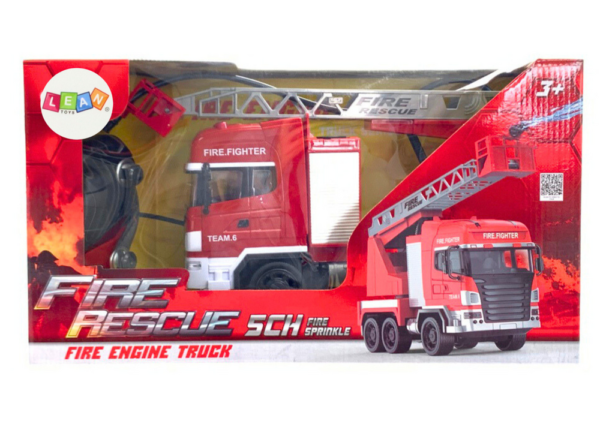 Fire Truck with Boom Remote Control RC Spray Lights - Image 4