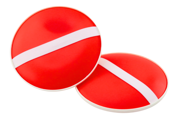 Arcade Game Round Paddles Ball With Suction Cups Red - Image 2