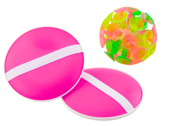 Arcade Game Round Palettes Ball With Suction Cups Pink