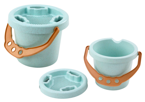 Sand Bucket Set Shovel Rake Strainer Moulds Pastel - Image 2