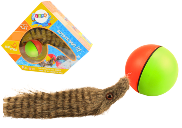 Ball with Fluffy Ferret Tail Interactive Bath Toy