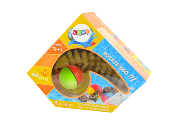 Ball with Fluffy Ferret Tail Interactive Bath Toy - Image 3