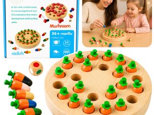Family Memory Game Carrots Wooden