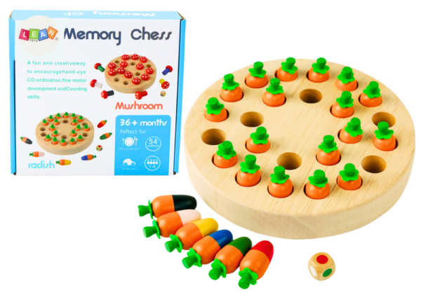 Family Memory Game Carrots Wooden