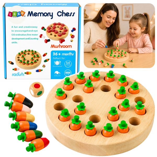 Family Memory Game Carrots Wooden – AV SHOP