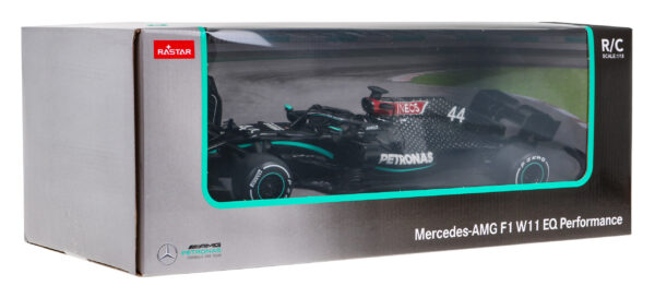 Licencirana formula na daljinsko upravljanje Mercedes-AMG F1 W11 EQ Performance 1:18 RASTAR - crna