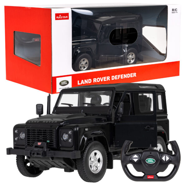 Licencirani auto na daljinsko upravljanje Land Rover Defender 1:14 RASTAR - crni - Image 6