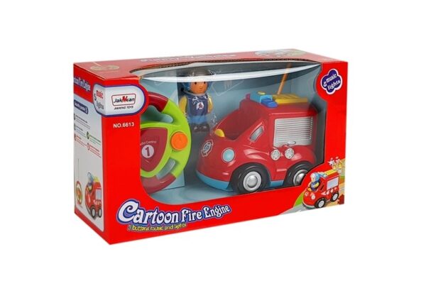 Baby R/C Fire Truck with Remote Control Steering Wheel Red - Image 6