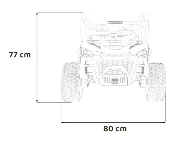 Buggy na akumulator UTV Racing 4x4 - DVOSJED - bijeli - Image 21