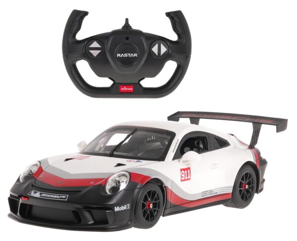 Licencirani auto na daljinsko upravljanje 1:14 Porsche 911 GT3 CUP RASTAR - crno/bijeli - Image 3