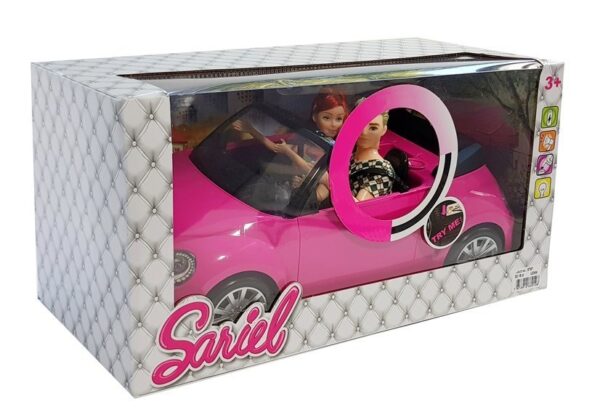 Dolls with a Car Auto Coupe Sound and Lights 43 cm Pink - Image 5