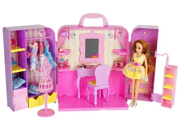 Dressing Room with Light and Mirror. 26 cm Doll. Clothes Set. Accessories - Image 2